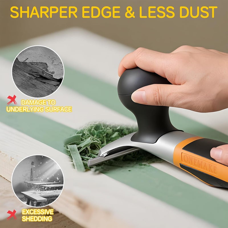 Onemake Premium Ergonomic Carbide Scraper - 2-1/2", Heavy-Duty Tool for Wood, Metal, Glass & Floors, Removal on Various Surfaces Dry Glaze, Stains, Putty, Scratches, Rust, Paint, Glue, Varnish, Resin - 65 mm - Image 5